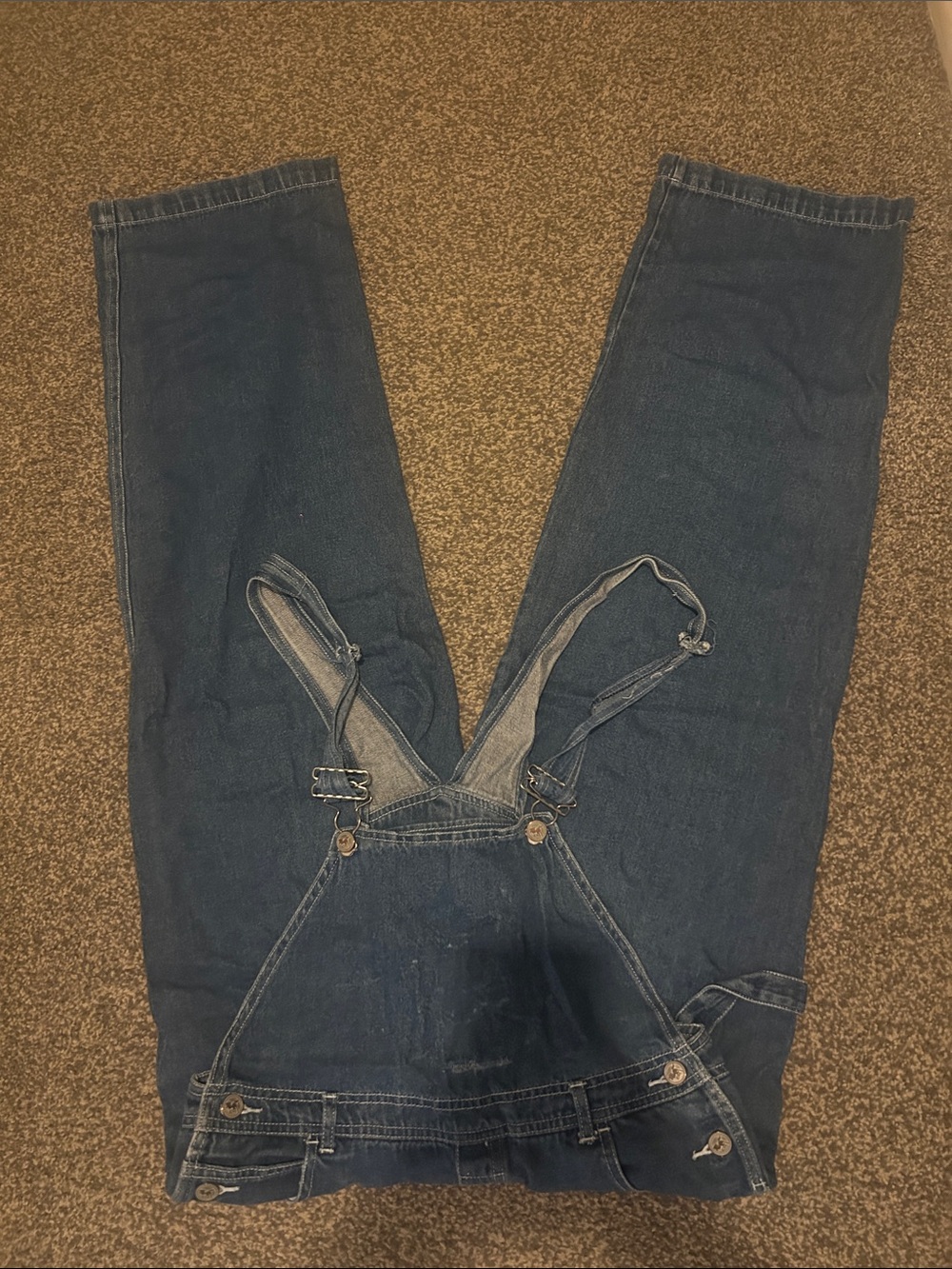 Spirit Women's Dark Blue Denim Overalls with Adjustable Straps